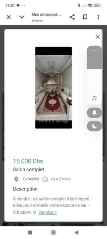 Salon beldi à vendre