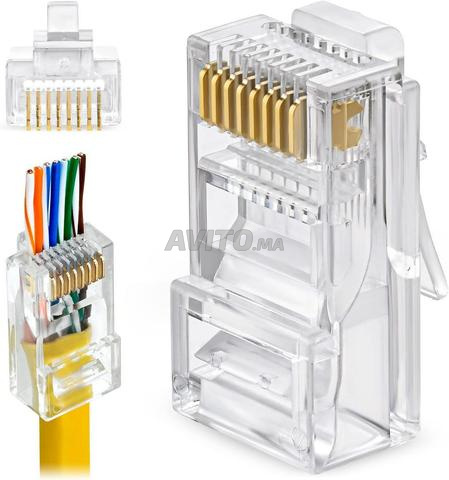 موصل RJ45 Cat6A FTP Pass Through