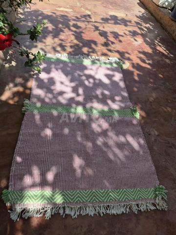 Tapis traditionnel avec lin - Ain Zarbia fait main - 2