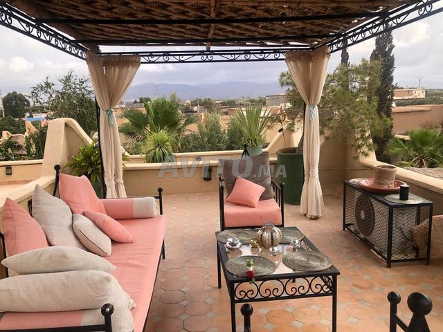 Riad en pisé avec piscine, hammam et vue Atlas - 2