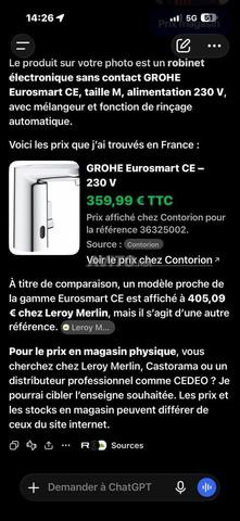 Robinet sans contact GROHE (Origine Allemagne) - 2
