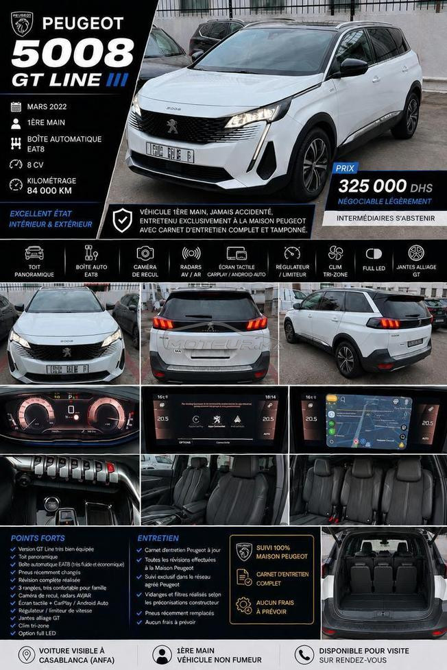 GT LINE Peugeot 5008 très bon état 