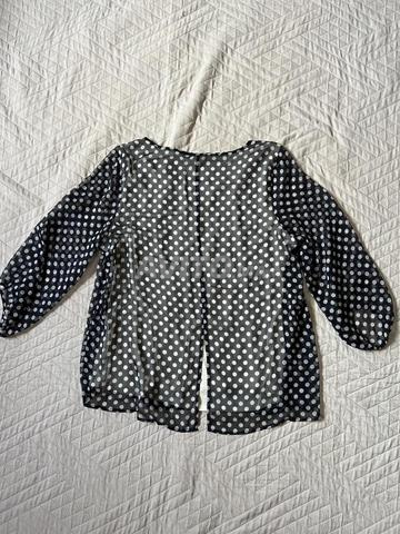 Chemisier noir à pois blancs – Taille M - 2