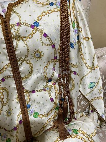 Caftan en soie d'Italie avec madjoul taille M L - 2