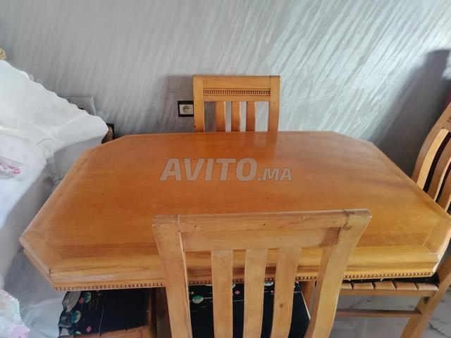 Table à manger en bois 4 chaises - 2