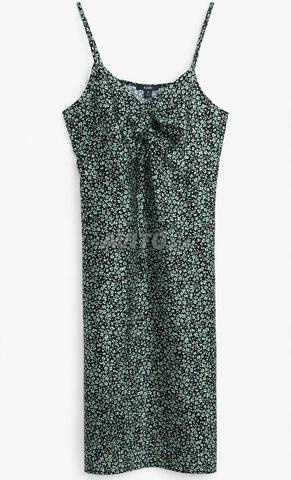 Robe KIABI 38 à fleurs noire verte - M - 2