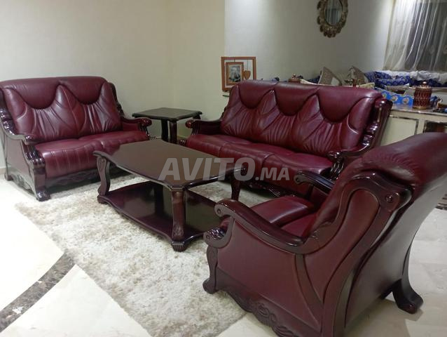 Salon classique 3 fauteuils et 2 tables - 2