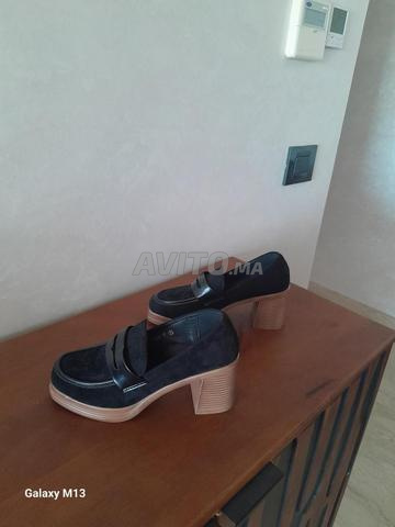 mocassins en vrai cuir (daim) noirs - 2