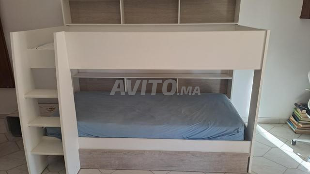 Lit superposé 90x200 complet (Bois) - 2