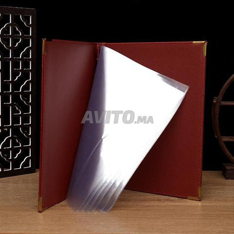 Couverture de Menu en Simili Cuir PU Noir - 2