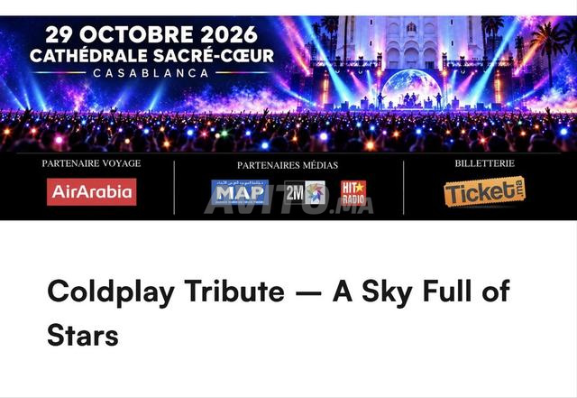 4 billets Coldplay VIP