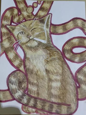 رسم أصلي مرسوم يدويًا لقطة