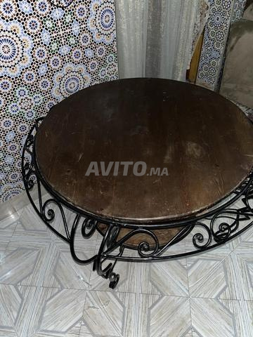 Table en fer et en bois - 2