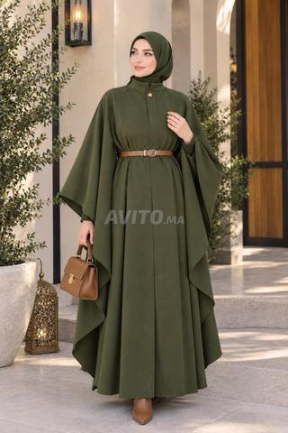 Abaya cape longue couvrante avec ceinture - Livraison gratuite