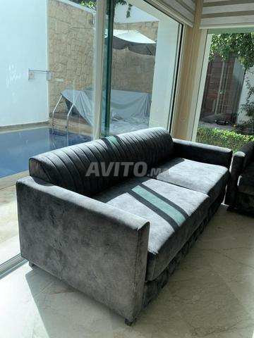 Salon moderne gris 3 pièces à vendre - 2