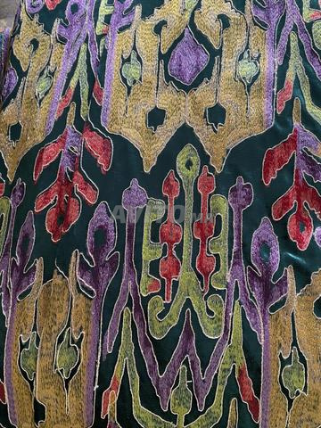Salon marocain vert royal en fil de soie - 2
