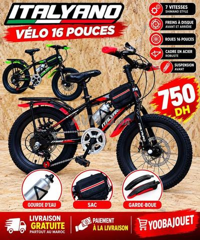 🚴🔥 VÉLO ENFANT ITALYANO – 16 POUCES 🔥🚴