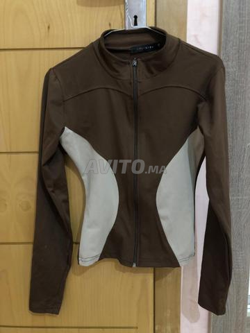 Veste sport-chic marron et beige - 2