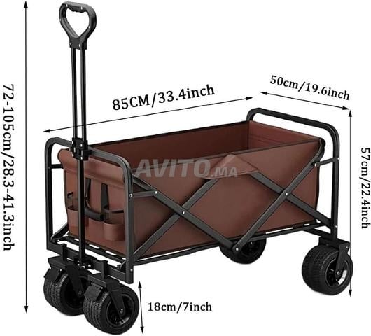 Chariot Pliable 4 Roues Grande Capacité - 2