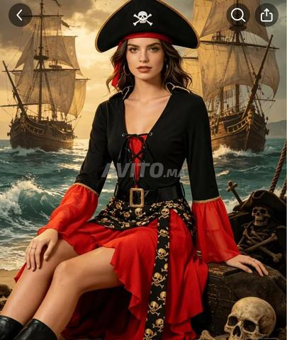 Déguisement fête halloween femme pirate robe - 2