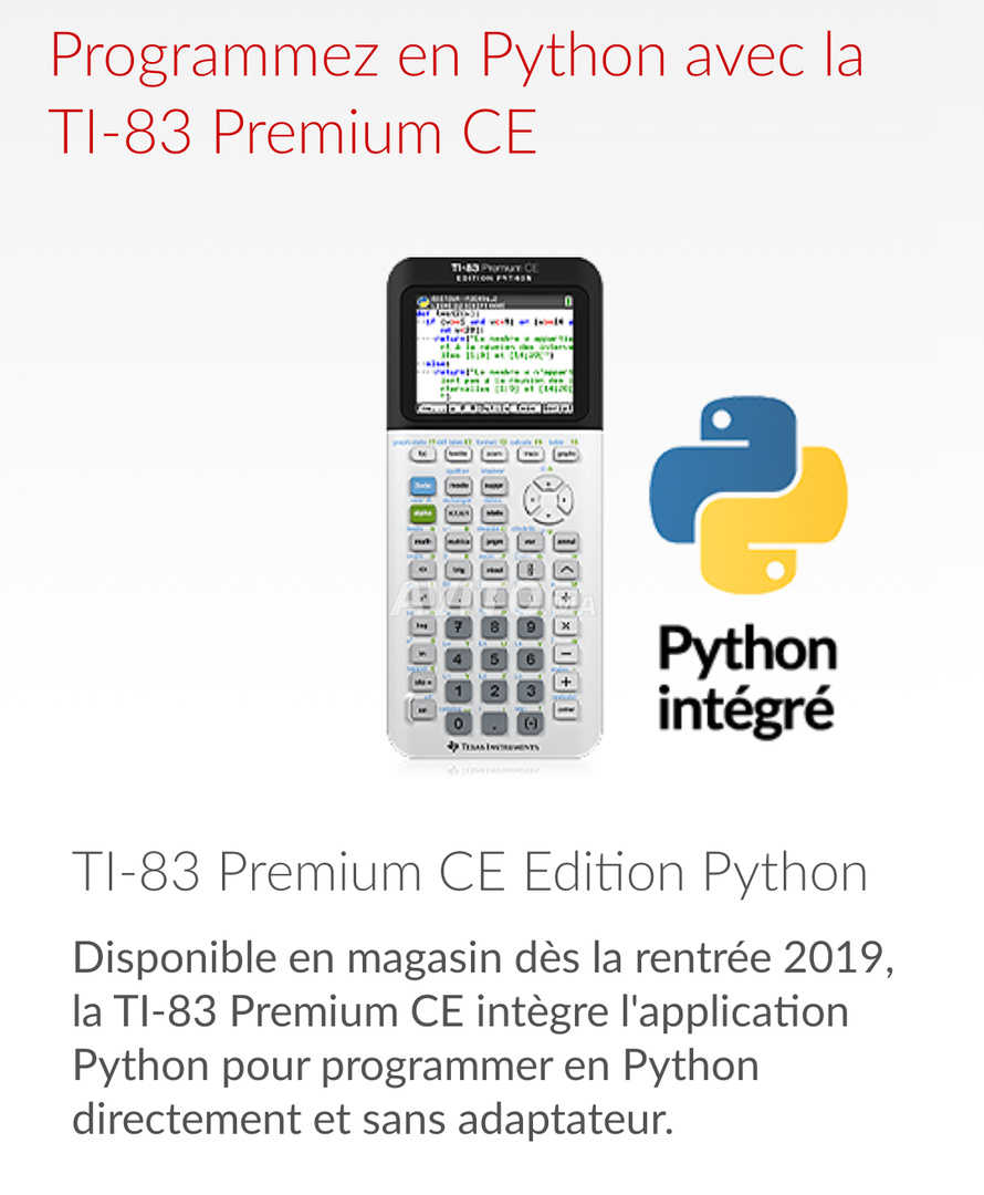 Calculatrice Texas Instruments TI-83 Premium CE - 4
