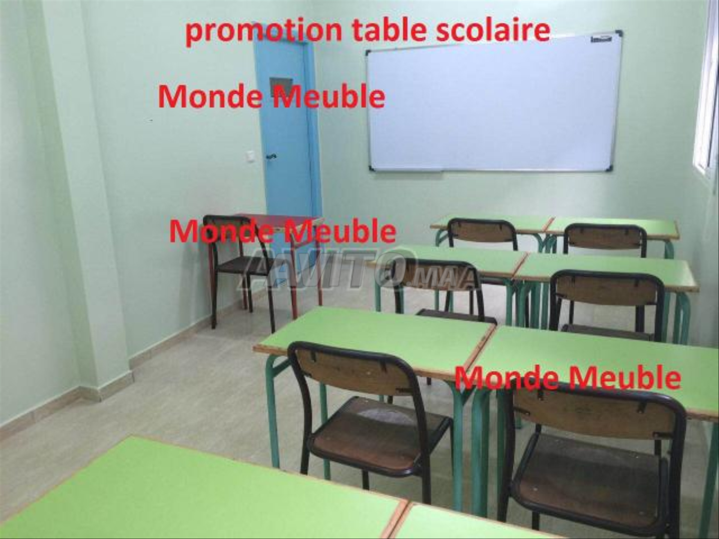 Chaise et table scolaire - 1
