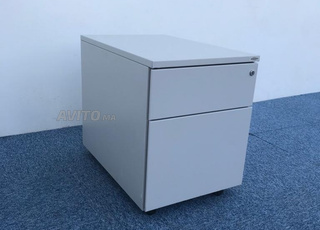 Caisson bas métallique blanc