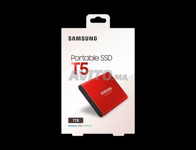 SAMSUNG - SSD externe - T7 Rouge - 2To - USB Type C (MU-PC2T0R/WW) sur  marjanemall aux meilleurs prix au Maroc