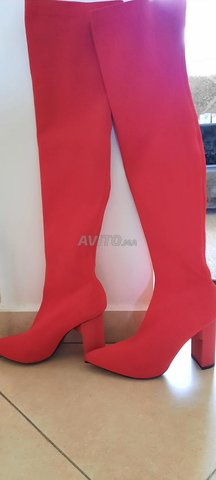 botte rouge femme