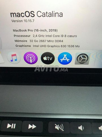 Macbook Pro touchbaar i9 8Coeurs 32GO 16 inch 2019 - 3