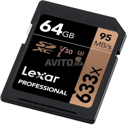 Carte mémoire SD 64 Gb 95 MB/s Lexar - 1