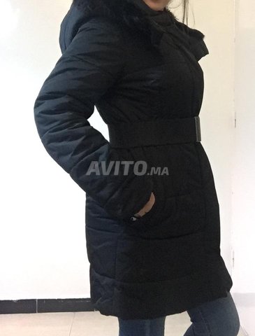 Manteau long pour femmes en noir  - 2