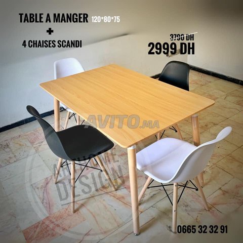 Table a manger rectangulaire 120*80 - 1