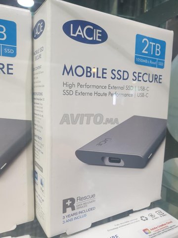 Disque dur USB-C Mobile SSD Secure de LaCie - 2 To