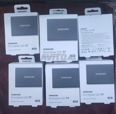 Disque dur ssd externe portable 1to t7 gris titane gris Samsung