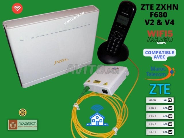 Routeur-Fibre Optique- ZTE F680v6 WIFI5-AC2000Mbps