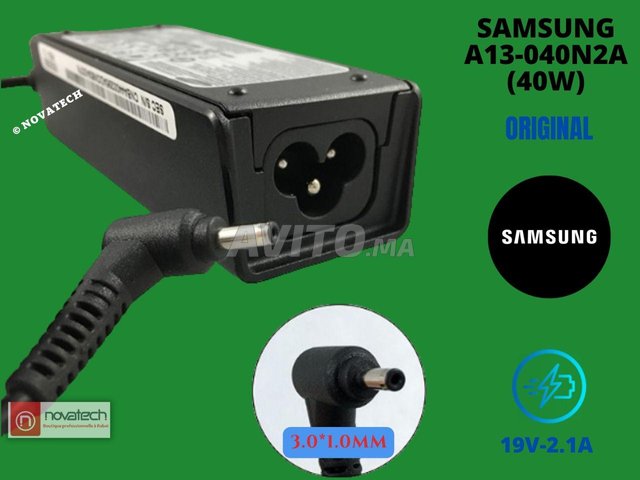 Chargeur PC Samsung AC Adapter Ordinateur portable Saumsung 19V 3.16A 45W  60W Prix Maroc