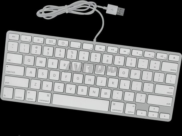 Clavier Filaire Mac Avec Câble Et Connecteur De Type C-Usb, Câble Allemand  Qwertz Imac Uniquement Pour Mac Os-Ios, Argenté E[u5629]