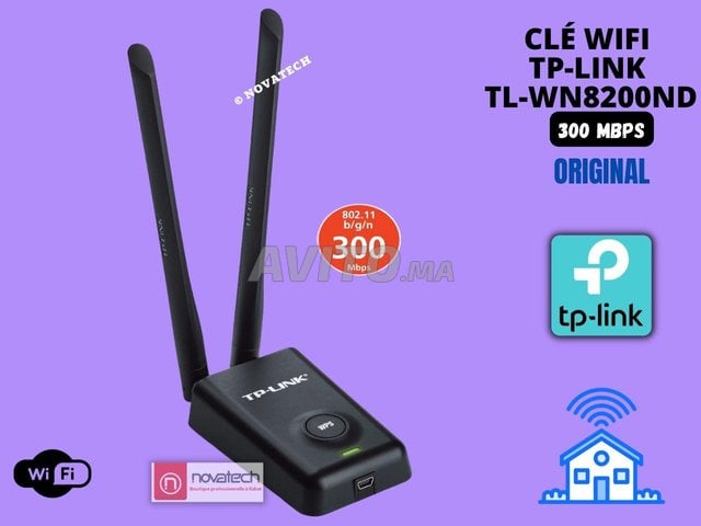 Clé wifi 300Mbps*TP-LINK*TL-WN8200ND**puissante, Accessoires informatique  et Gadgets à Rabat