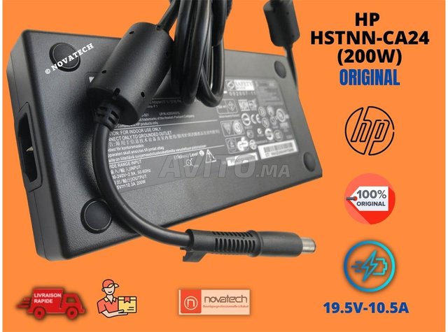 Chargeur PC Portable HP /200W 19.5V 10.5A/Original, اكسسوارات الكمبيوتر  والأجهزة ب الرباط