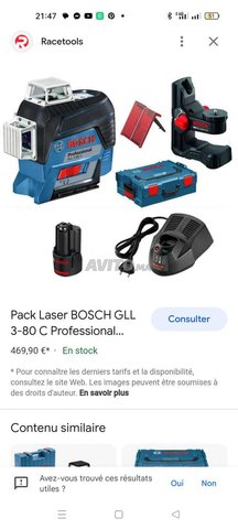 BOSCH Laser lignes GLL 3-80 Pro au Maroc