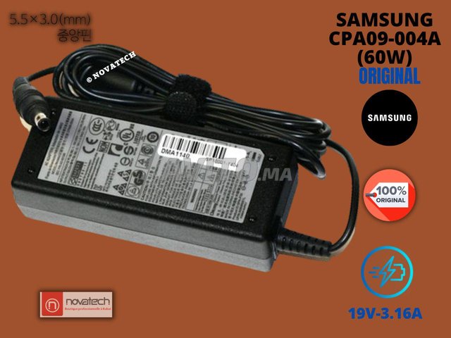 Chargeur PC Portable Samsung /19V 3.16A 60W d'orig, Accessoires  informatique et Gadgets à Rabat