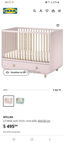 MYLLRA Meuble chambre bébé, lot de 2, blanc, 60x120 cm - IKEA