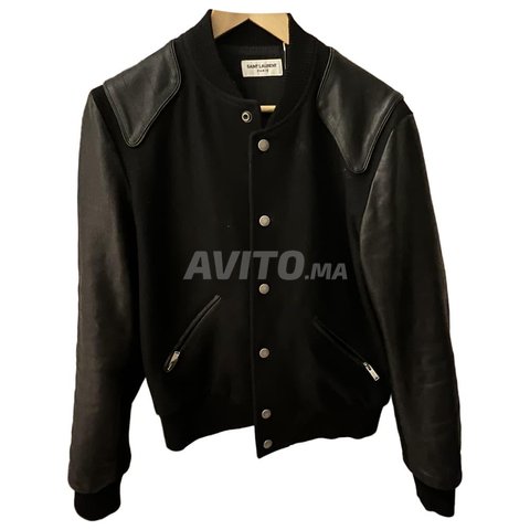 Veste en 2024 cuir saint laurent