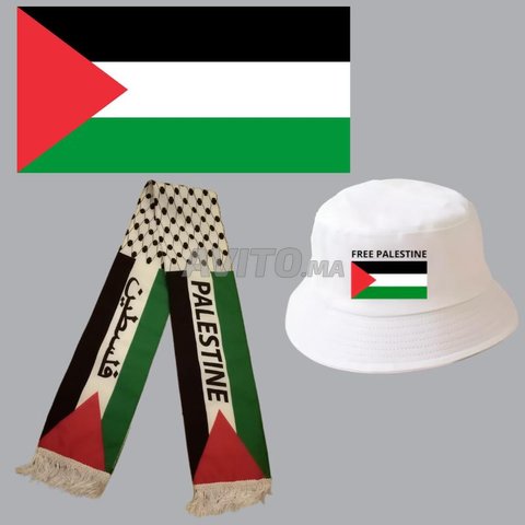écharpe Palestine,chapeau bob,drapeau 150x100 cm, Stocks et Vente en gros  à Casablanca