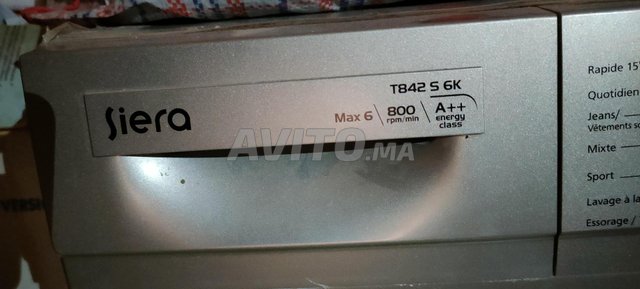Machine a laver 6 kg SIERA T842S - Maison Electro