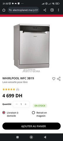 Lave-vaisselle pose libre WHIRLPOOL WFC 3B19, Electroplanet
