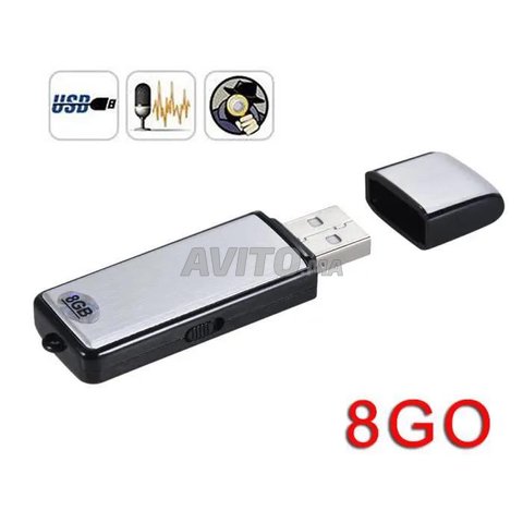 Micro Espion Clé USB Dictaphone Enregistreur 8GO, Accessoires informatique  et Gadgets à Mohammedia