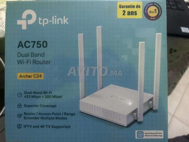 Répéteur WiFi / Point d'accès WiFi 5 bi-bande AC750 Mbps – RE205 – Tp-link  Maroc