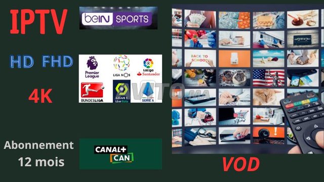 12 MOIS IPTV PREMIUM 4K PLUS VOD 4K, Services à Casablanca